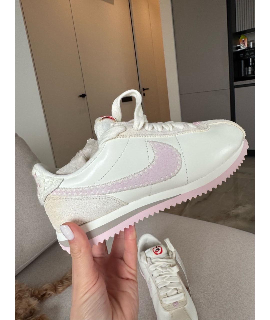 NIKE Белые кожаные кроссовки, фото 5