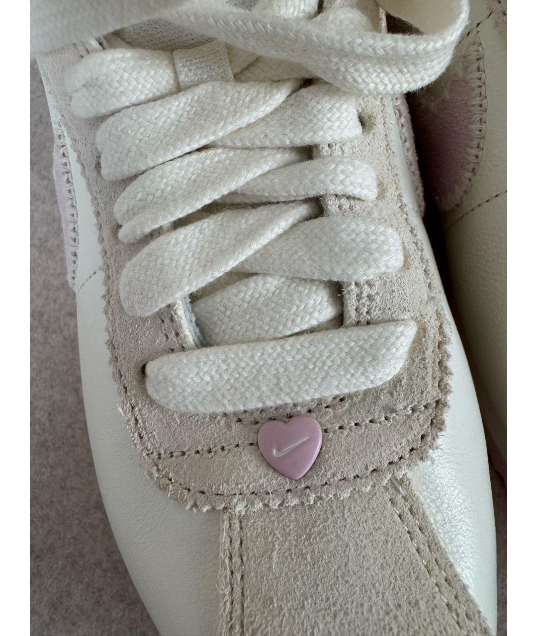 NIKE Белые кожаные кроссовки, фото 7