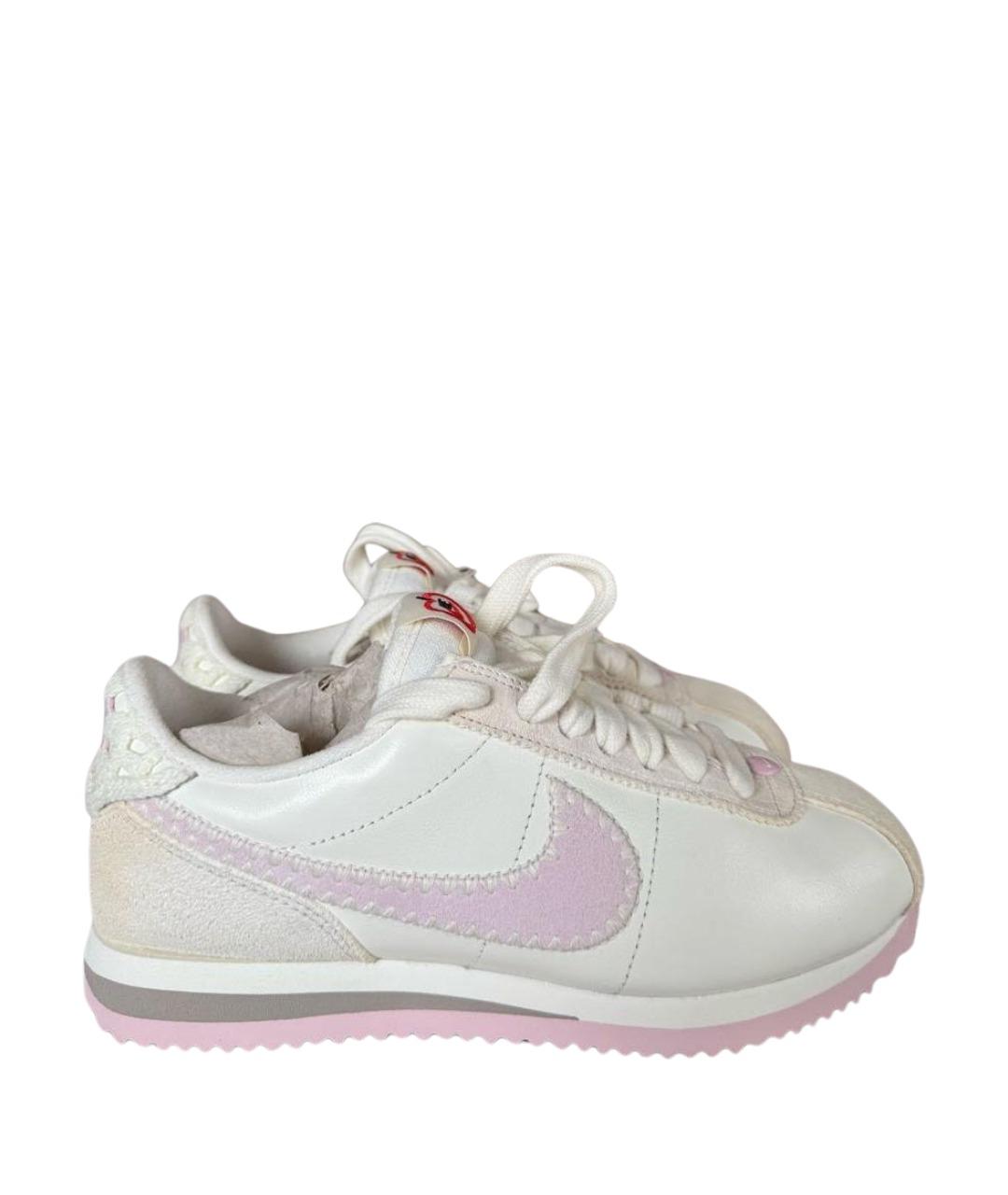 NIKE Белые кожаные кроссовки, фото 1