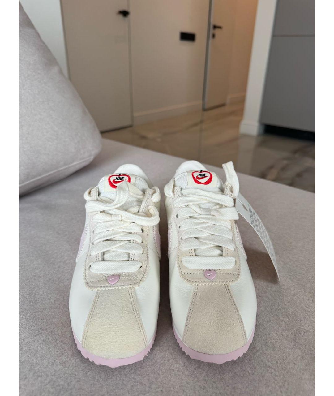 NIKE Белые кожаные кроссовки, фото 6