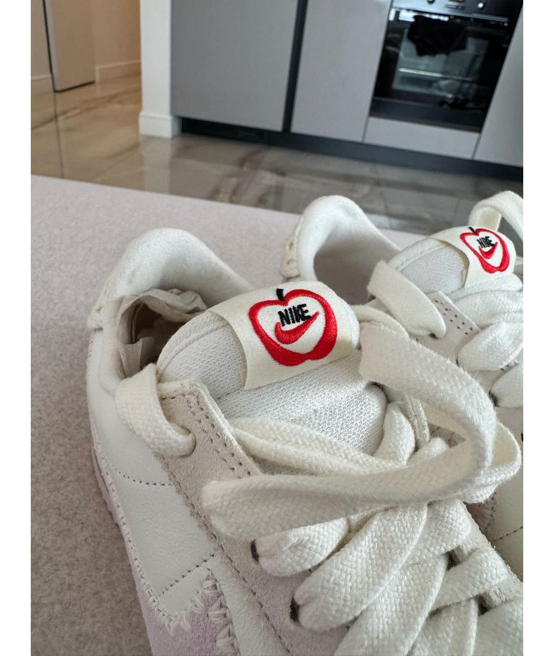 NIKE Белые кожаные кроссовки, фото 8