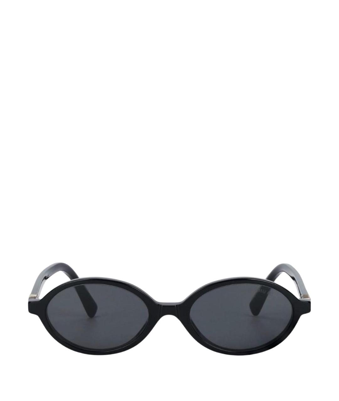 MIU MIU Черные пластиковые солнцезащитные очки, фото 1