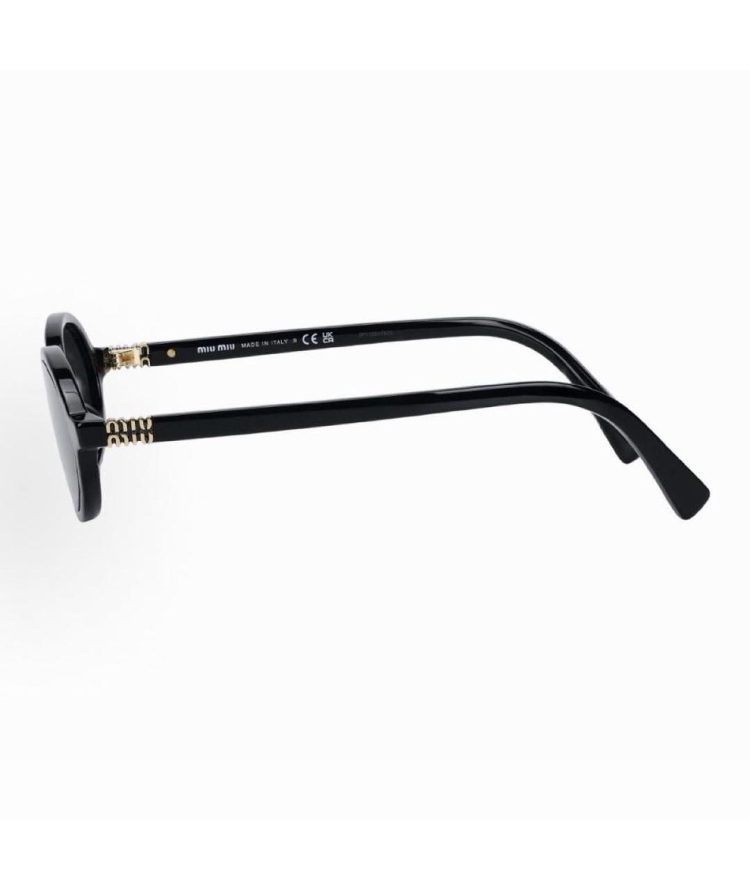 MIU MIU Черные пластиковые солнцезащитные очки, фото 3