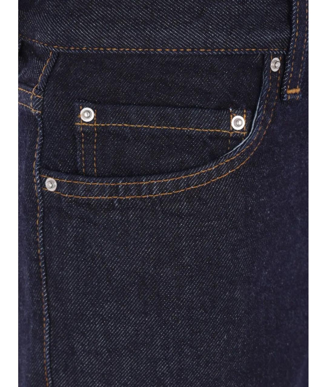 TOTEME Синие хлопковые прямые джинсы, фото 4