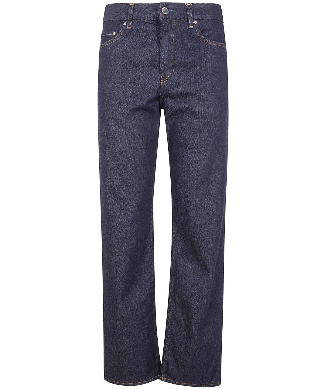 TOTEME Синие хлопковые прямые джинсы, фото 5