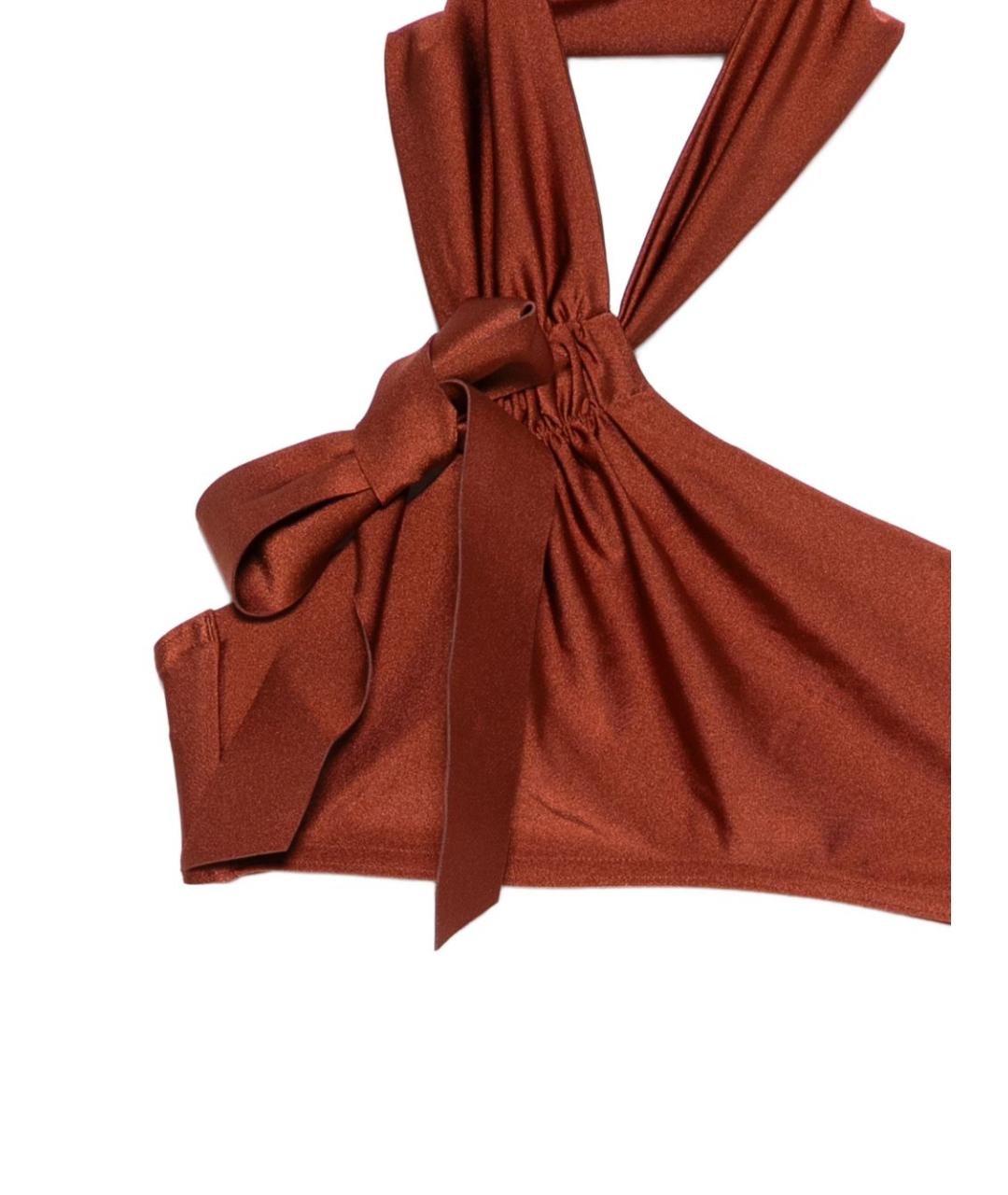 ZIMMERMANN Коричневый полиэстеровый купальник, фото 3