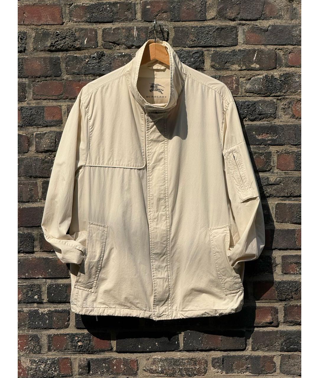 BURBERRY Белая хлопковая куртка, фото 3