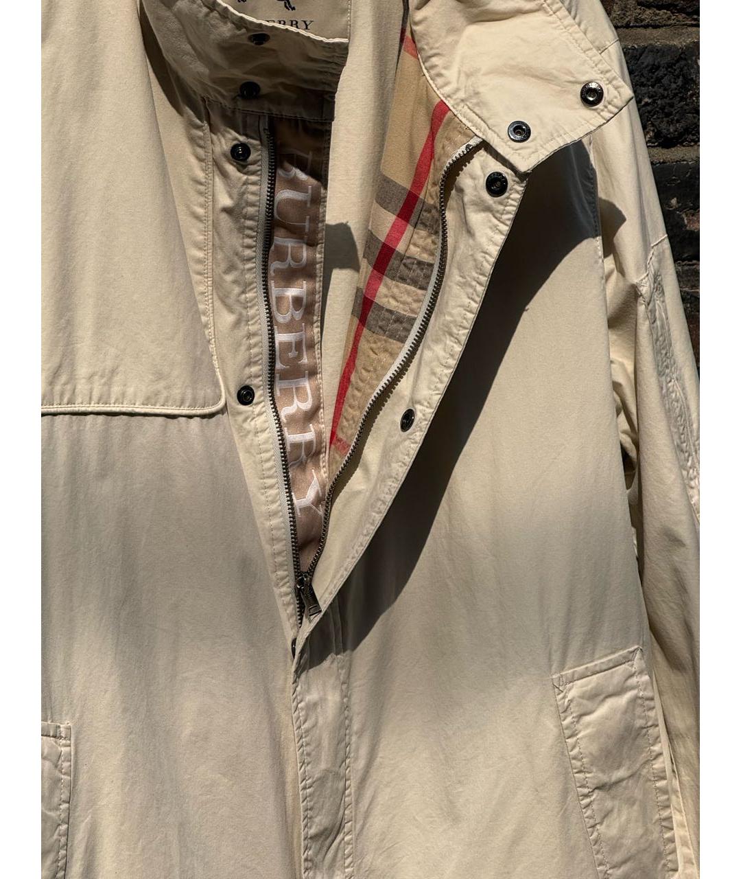 BURBERRY Белая хлопковая куртка, фото 5