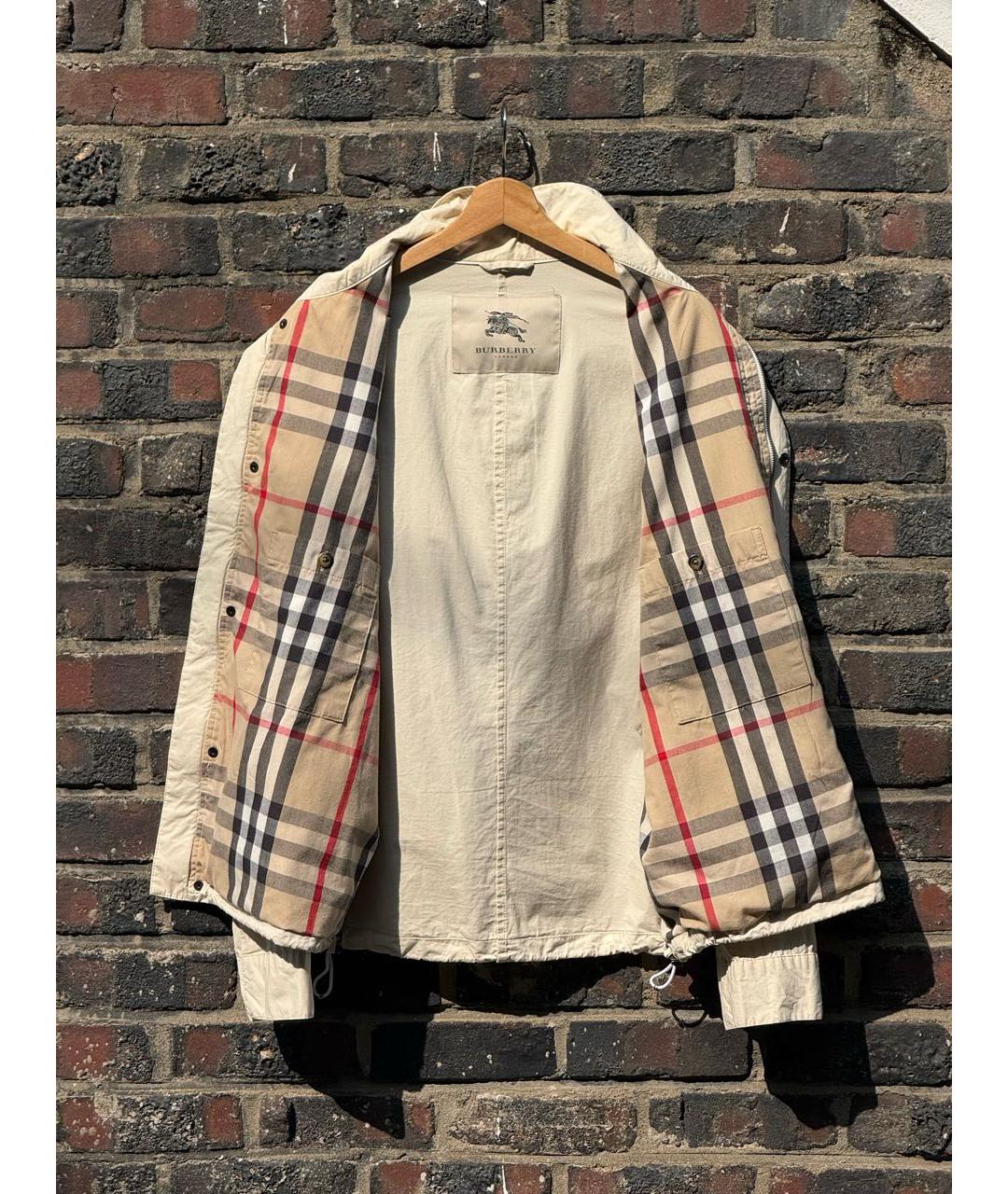 BURBERRY Белая хлопковая куртка, фото 6