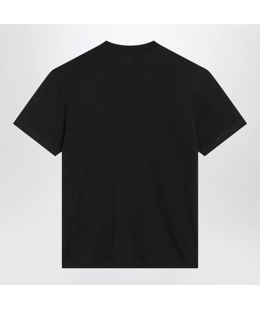 Ami Paris Черная хлопковая футболка, фото 2