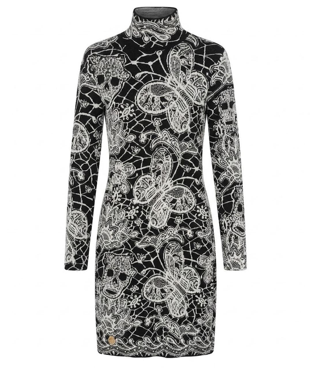 PHILIPP PLEIN Мульти шерстяное повседневное платье, фото 1