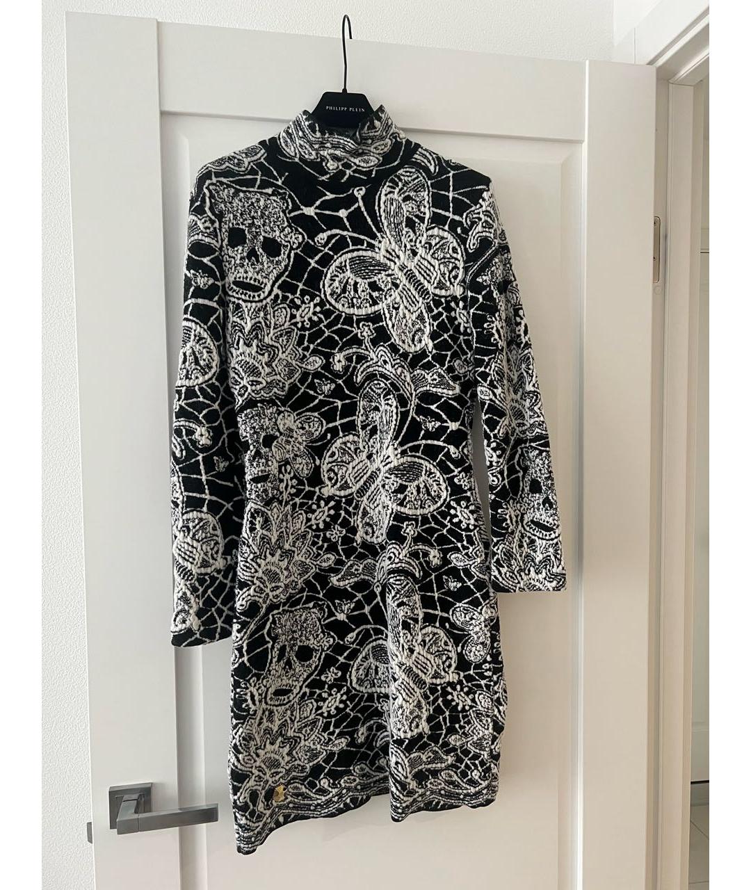 PHILIPP PLEIN Мульти шерстяное повседневное платье, фото 3