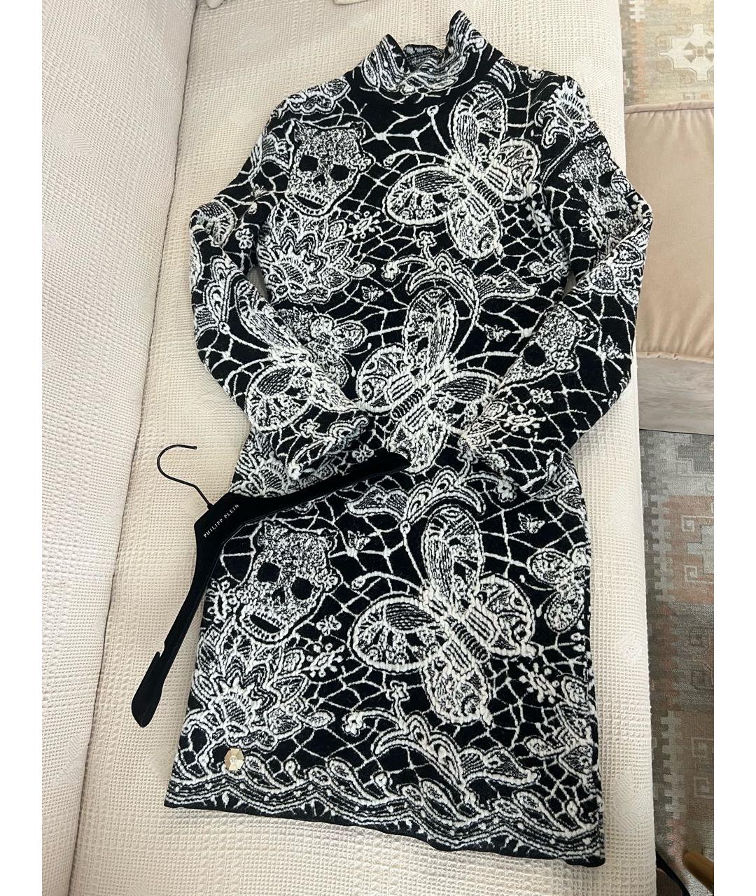 PHILIPP PLEIN Мульти шерстяное повседневное платье, фото 8