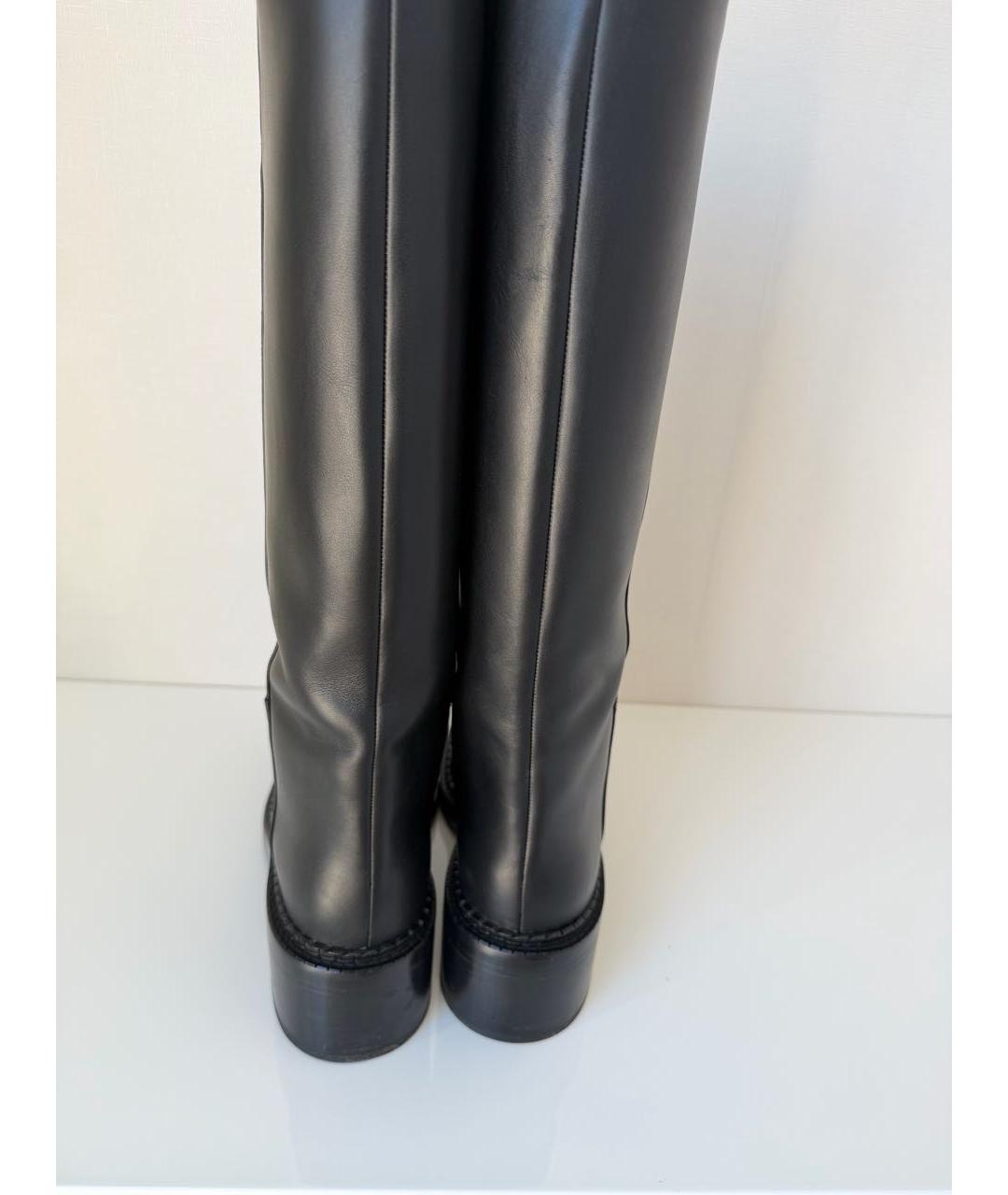 PRADA Черные кожаные сапоги, фото 4