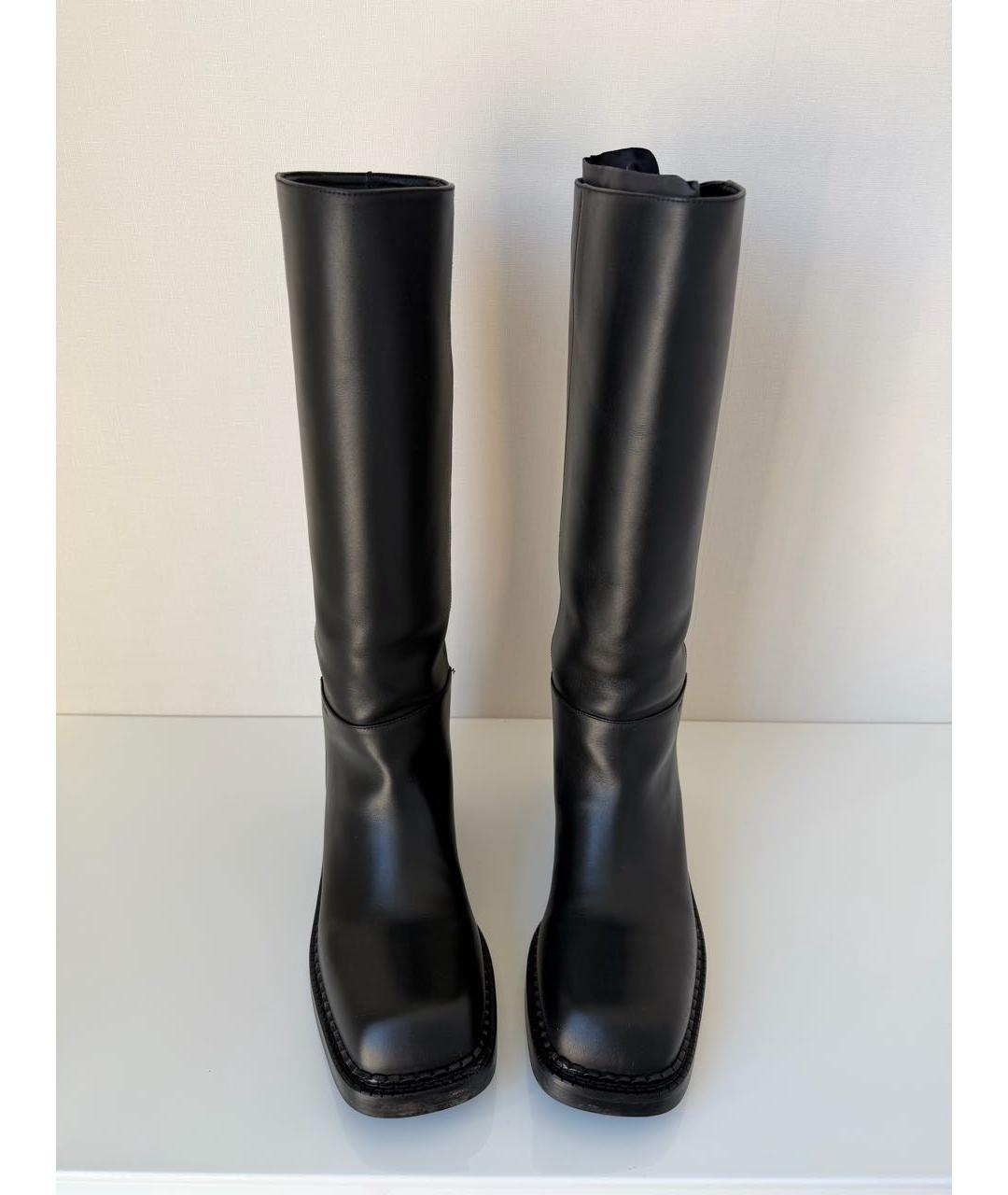 PRADA Черные кожаные сапоги, фото 7