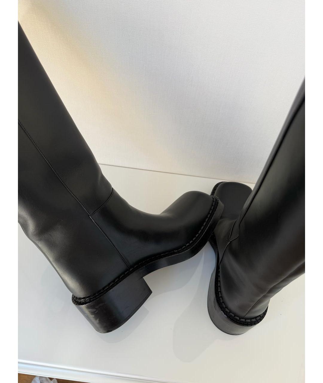 PRADA Черные кожаные сапоги, фото 5