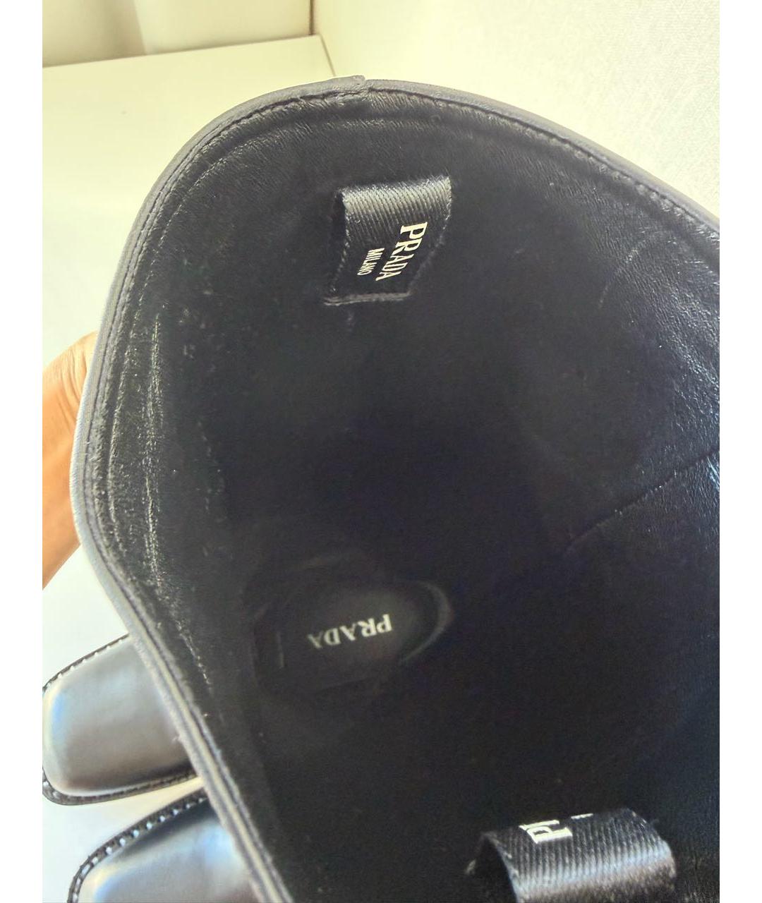 PRADA Черные кожаные сапоги, фото 8