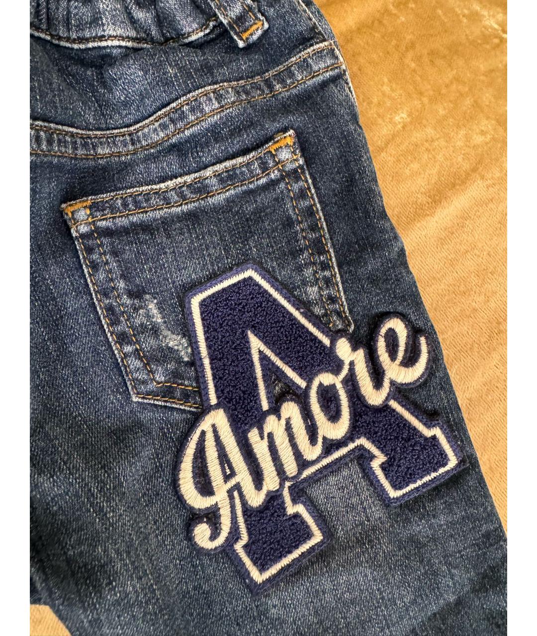 DOLCE&GABBANA Темно-синие хлопковые детские джинсы, фото 3