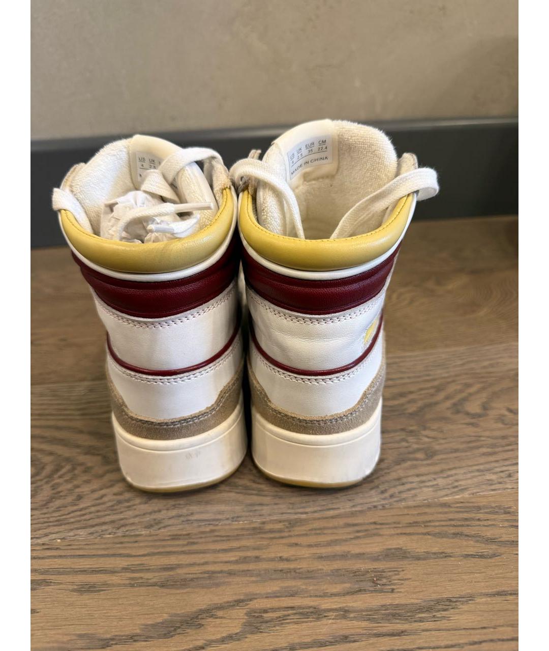 ISABEL MARANT Белые кожаные кроссовки, фото 4