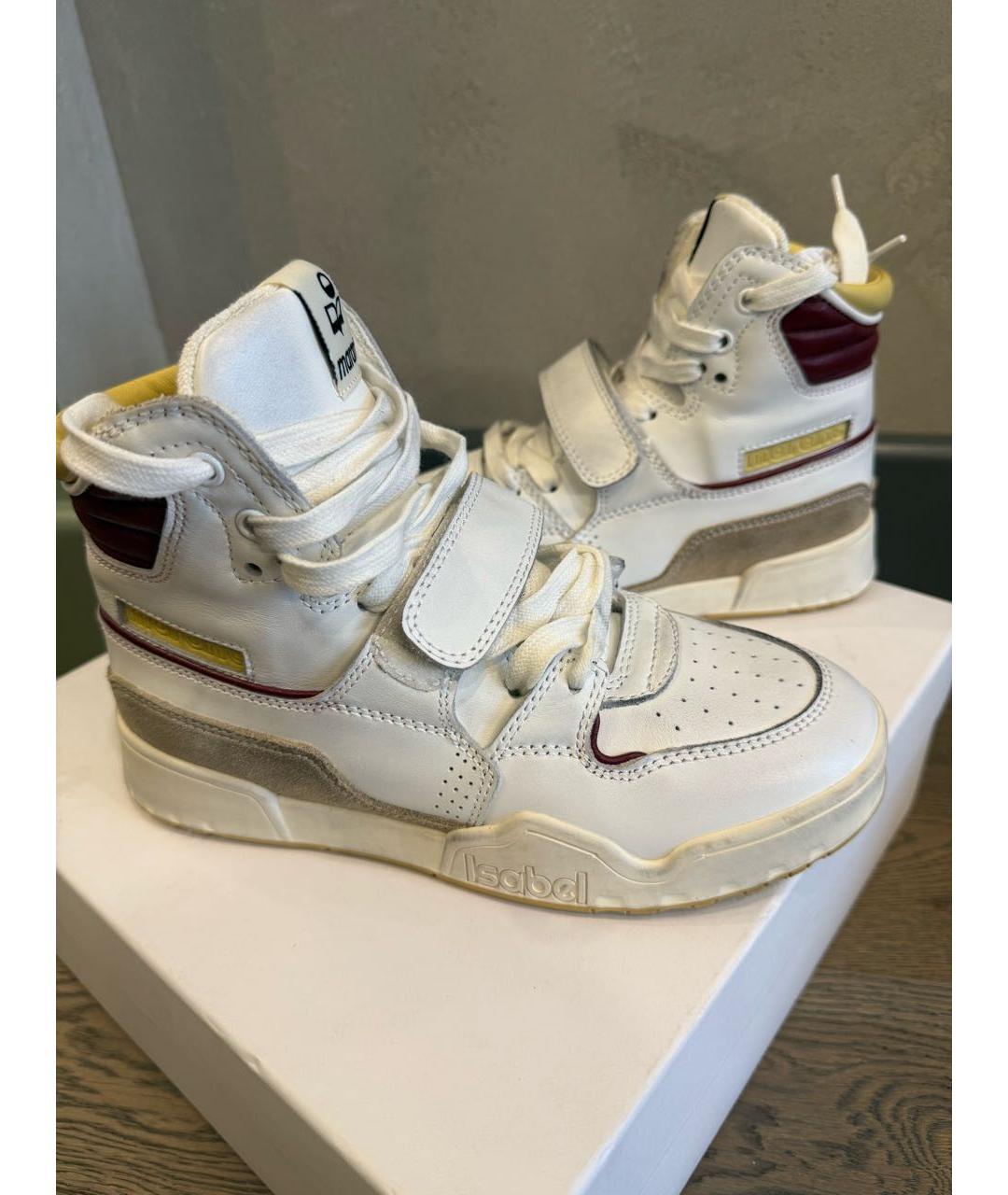 ISABEL MARANT Белые кожаные кроссовки, фото 7