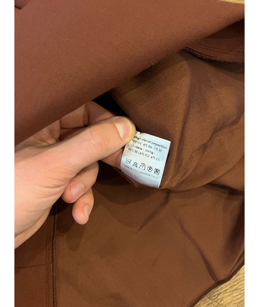 BRIONI Коричневая шерстяная футболка, фото 6