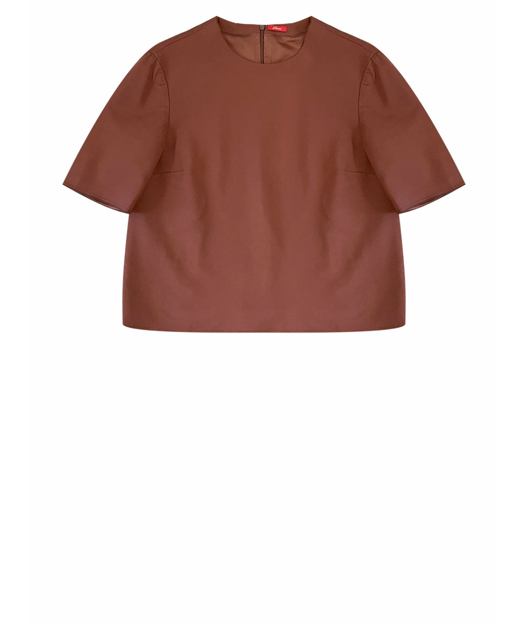 BRIONI Коричневая шерстяная футболка, фото 1