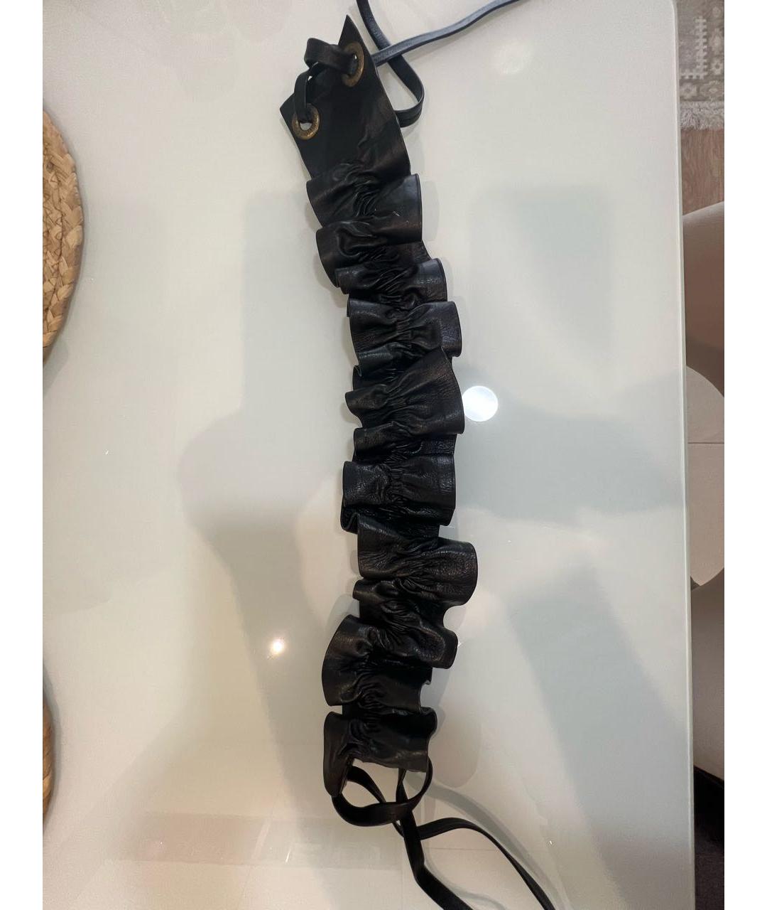 COCCINELLE Черный кожаный ремень, фото 5