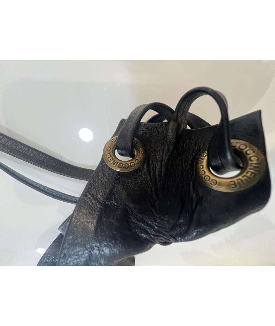 COCCINELLE Черный кожаный ремень, фото 3