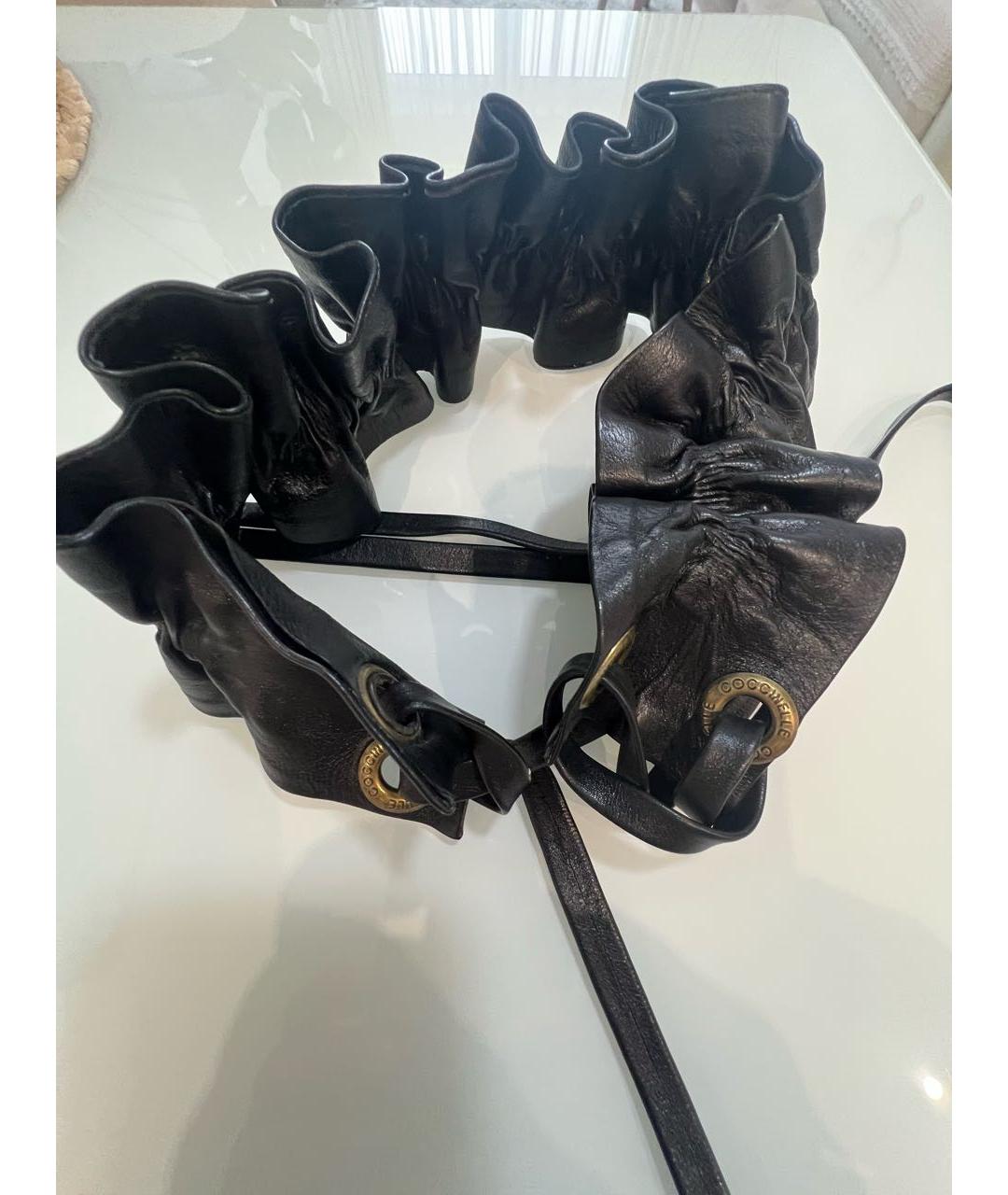 COCCINELLE Черный кожаный ремень, фото 2