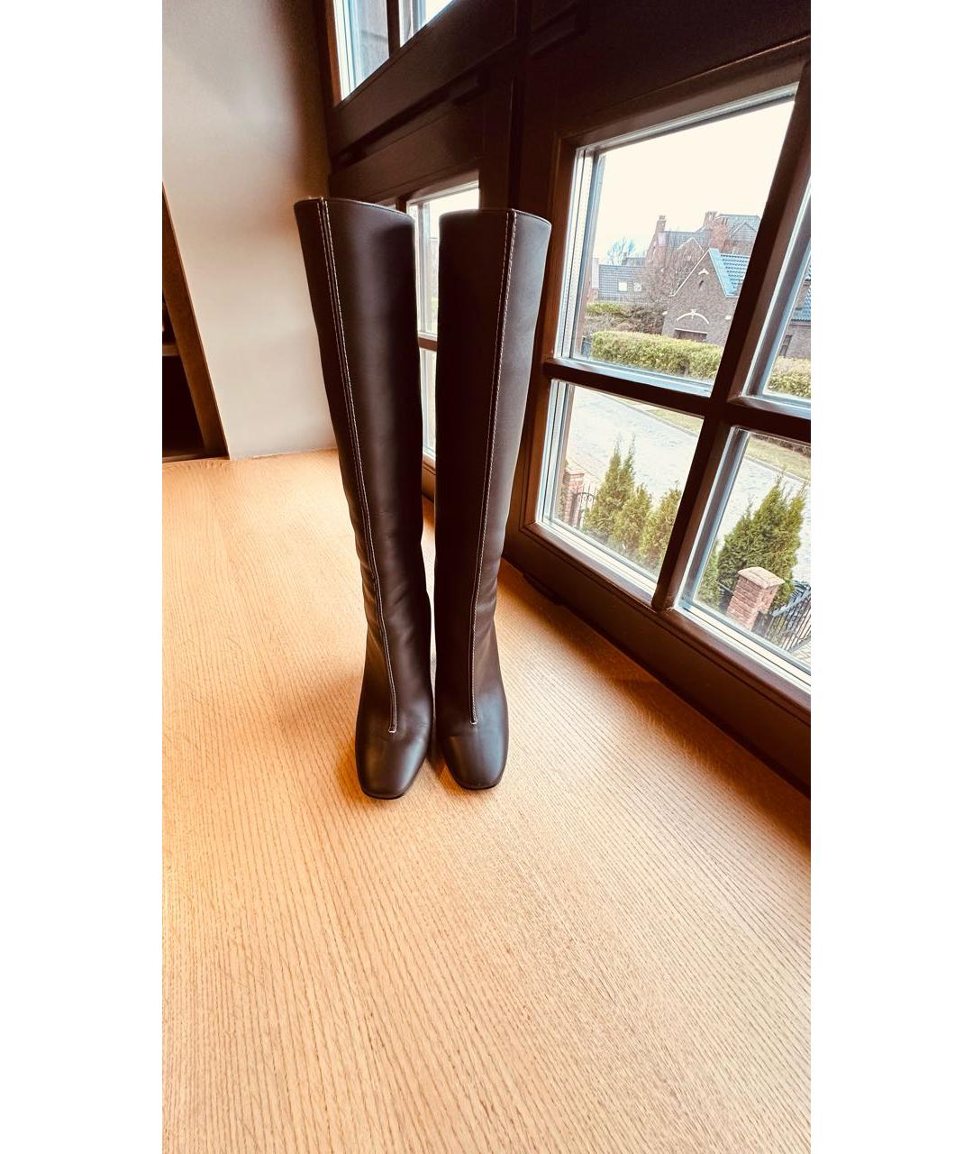 HERMES Коричневые кожаные сапоги, фото 2
