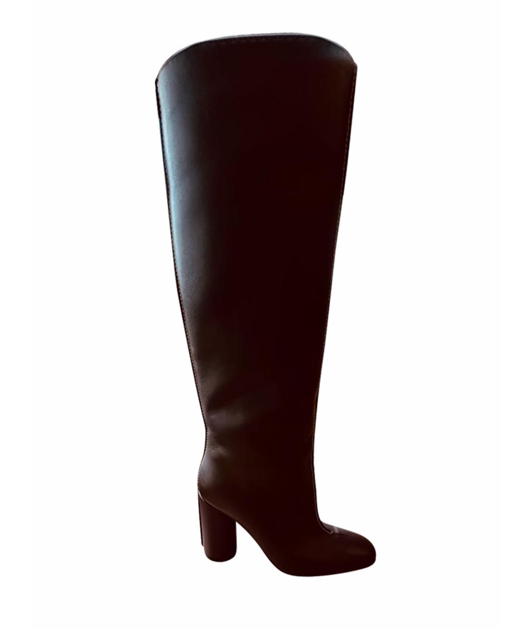 HERMES Коричневые кожаные сапоги, фото 1