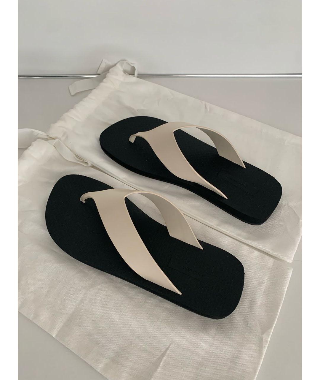 THE ROW Бежевые шлепанцы, фото 5