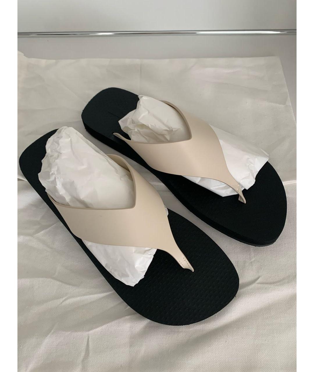 THE ROW Бежевые шлепанцы, фото 7