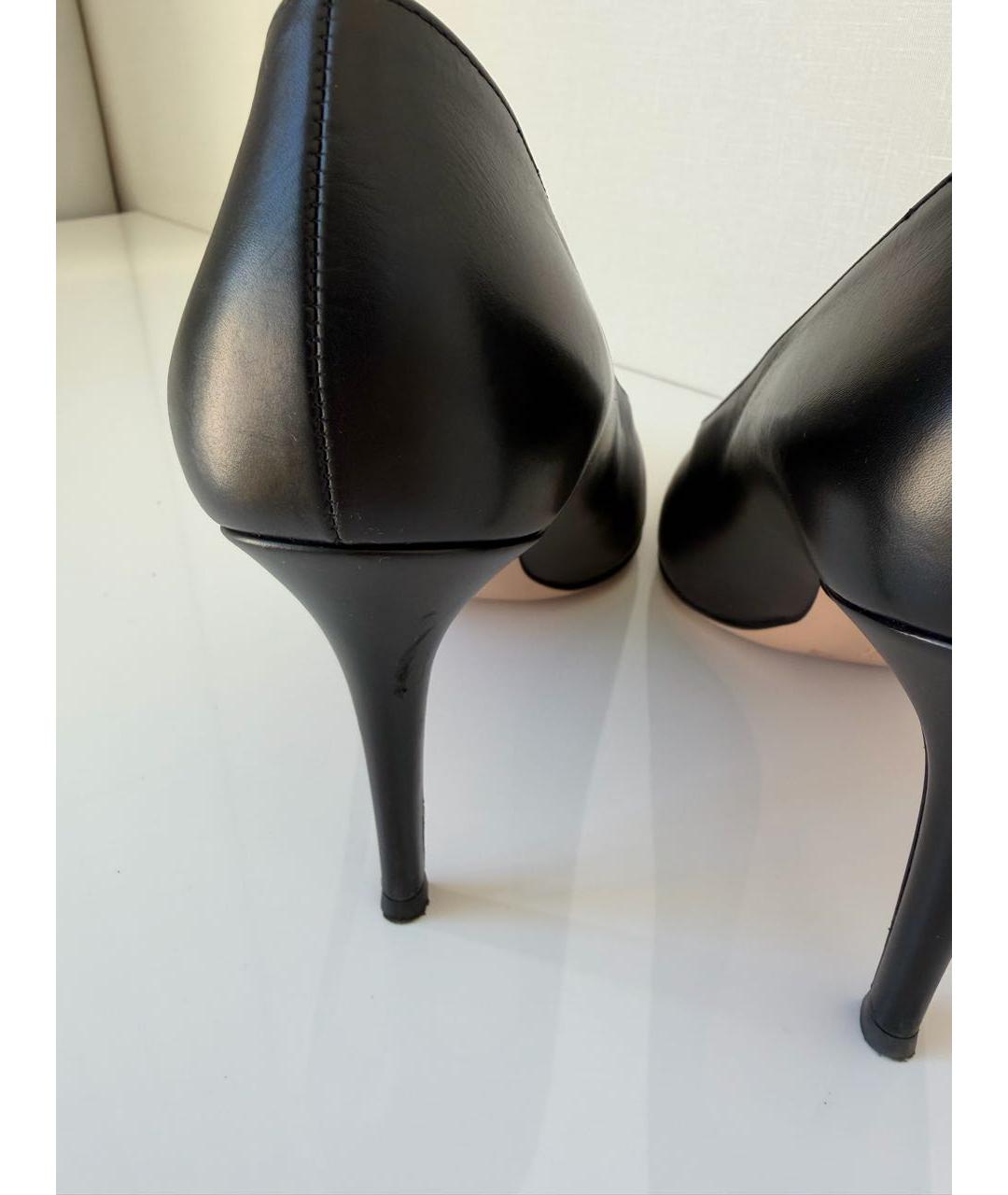 GIANVITO ROSSI Черные кожаные туфли, фото 4