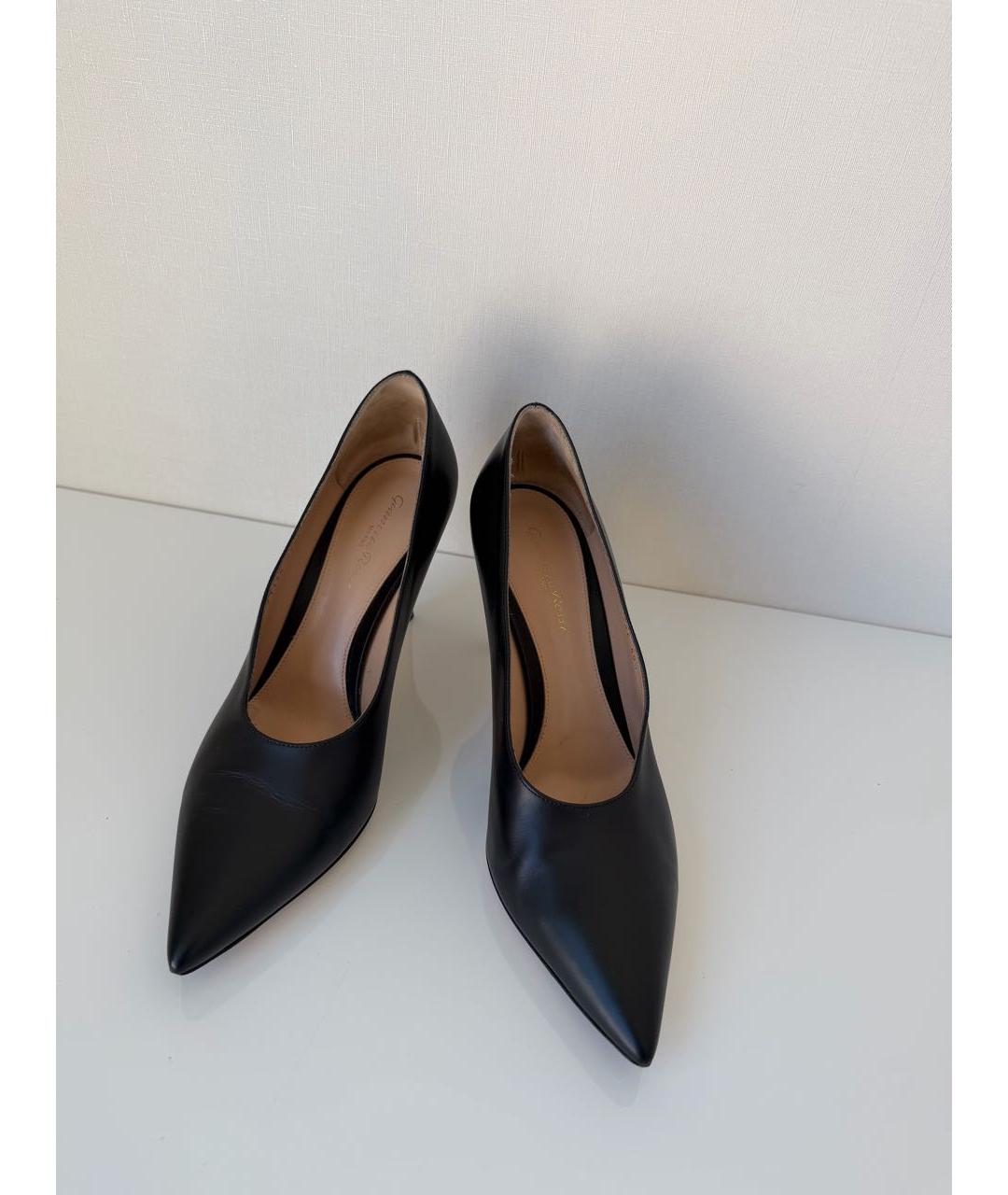 GIANVITO ROSSI Черные кожаные туфли, фото 6