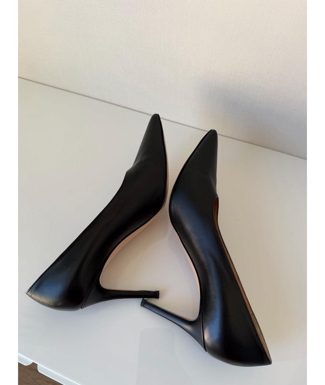 GIANVITO ROSSI Черные кожаные туфли, фото 5