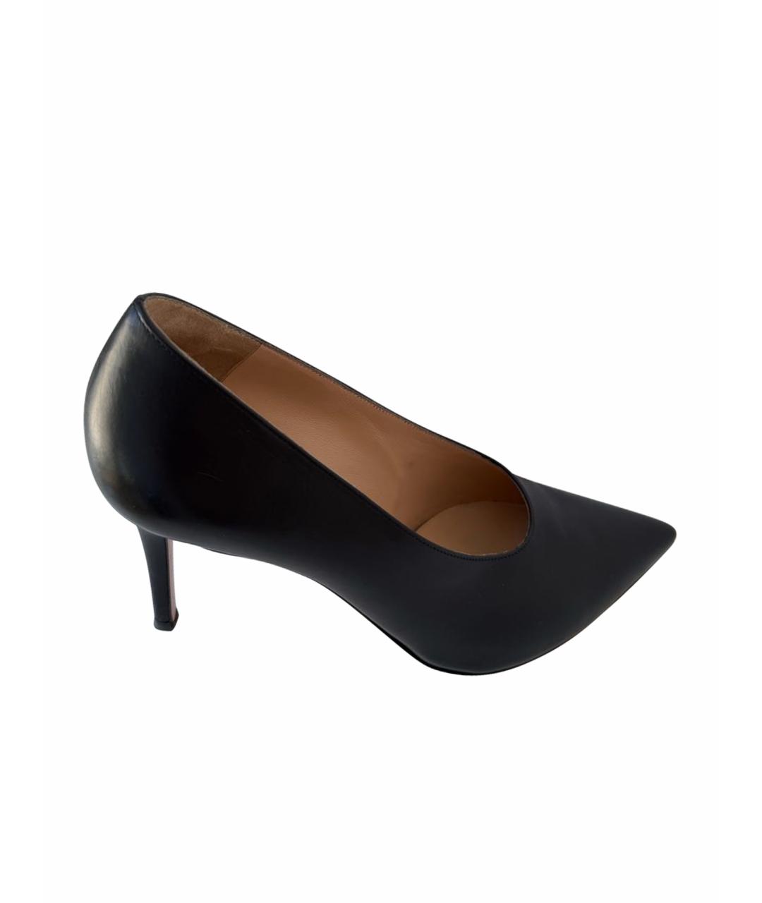 GIANVITO ROSSI Черные кожаные туфли, фото 1