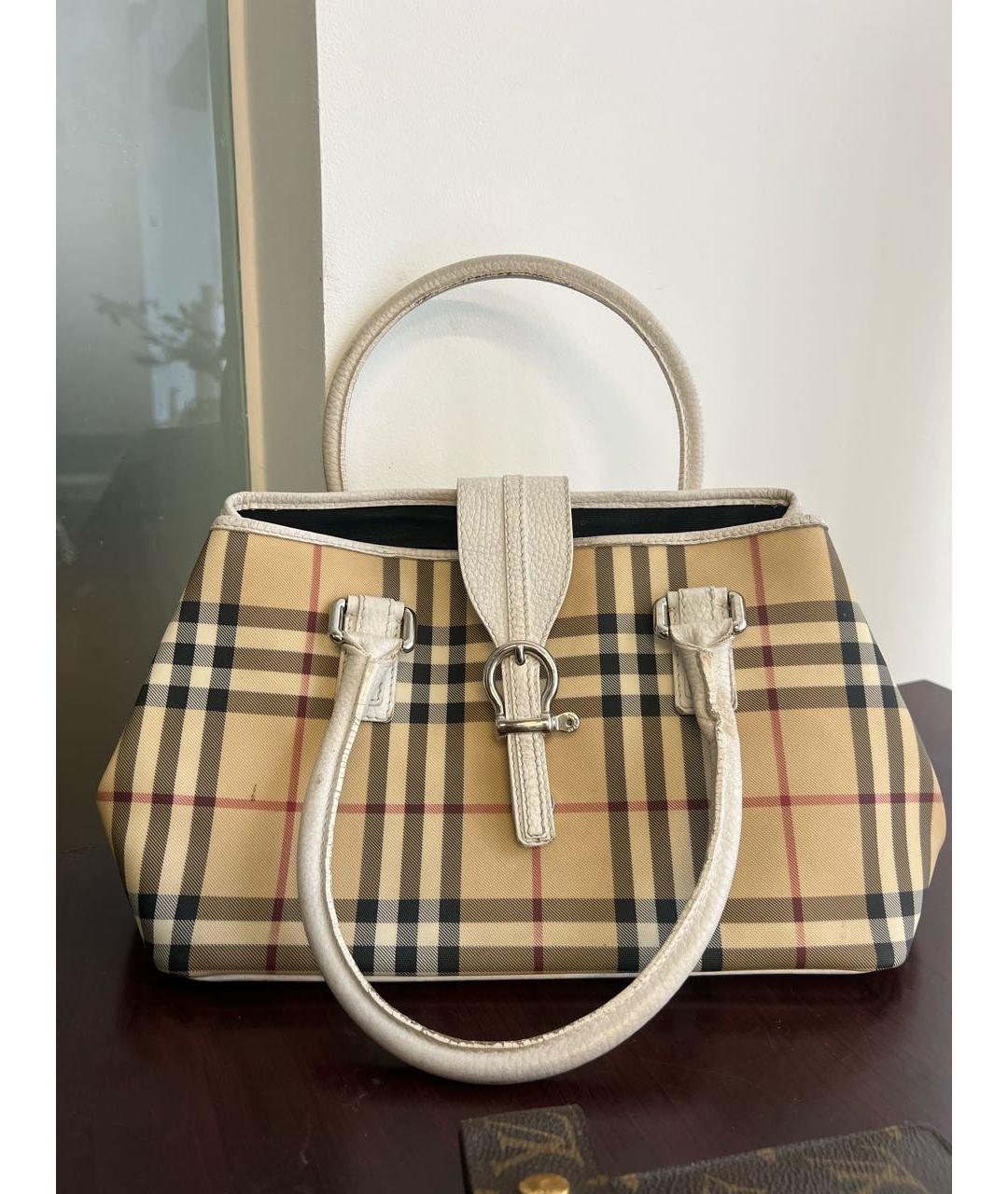 BURBERRY Бежевая сумка с короткими ручками, фото 7