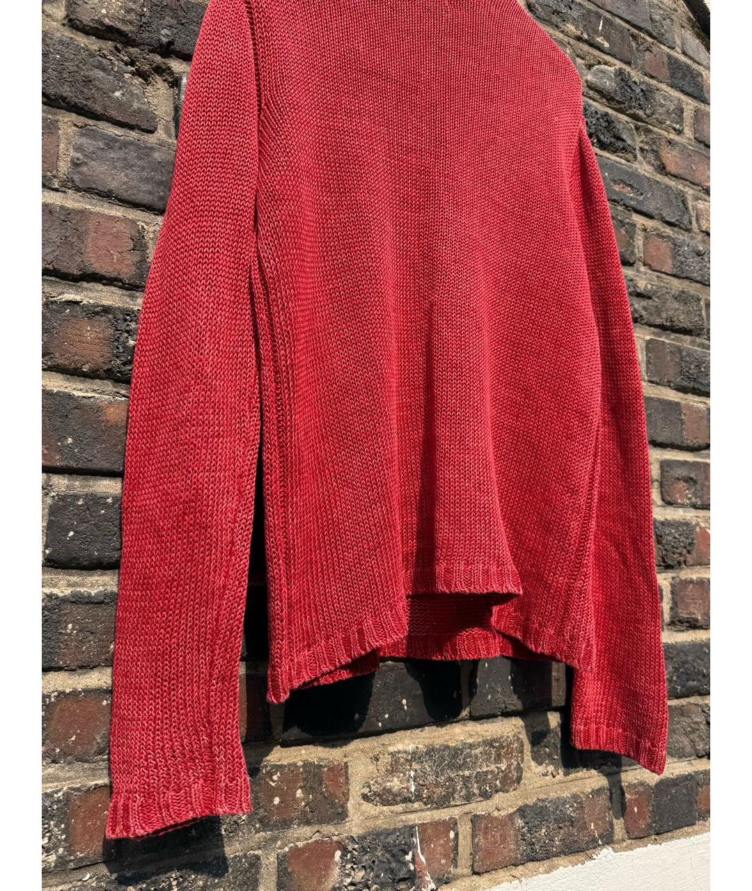 POLO RALPH LAUREN Красный льняной джемпер / свитер, фото 8