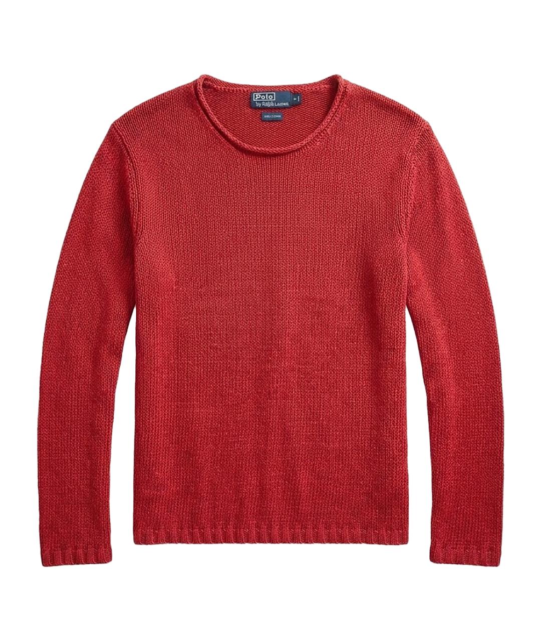 POLO RALPH LAUREN Красный льняной джемпер / свитер, фото 1