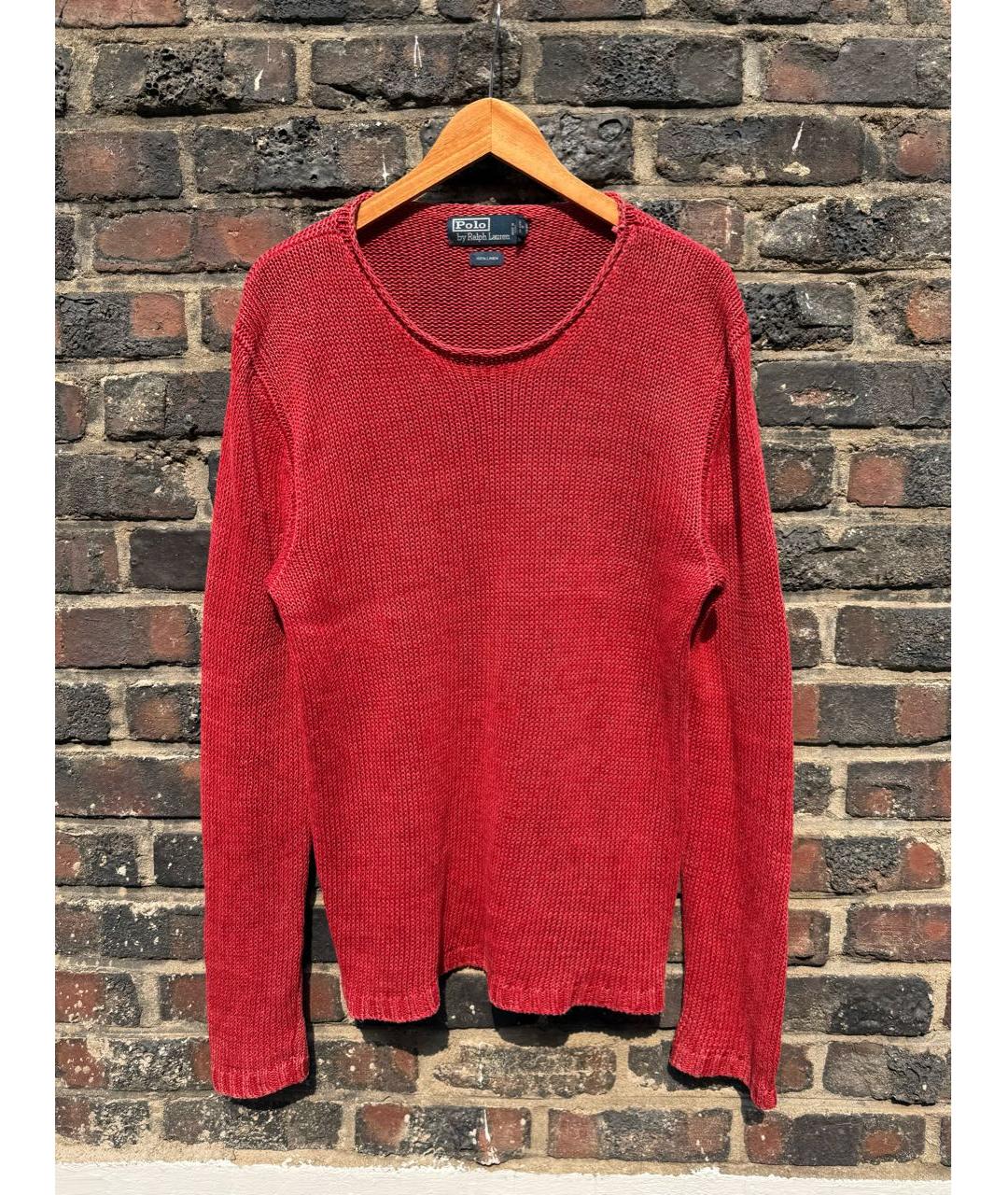 POLO RALPH LAUREN Красный льняной джемпер / свитер, фото 9