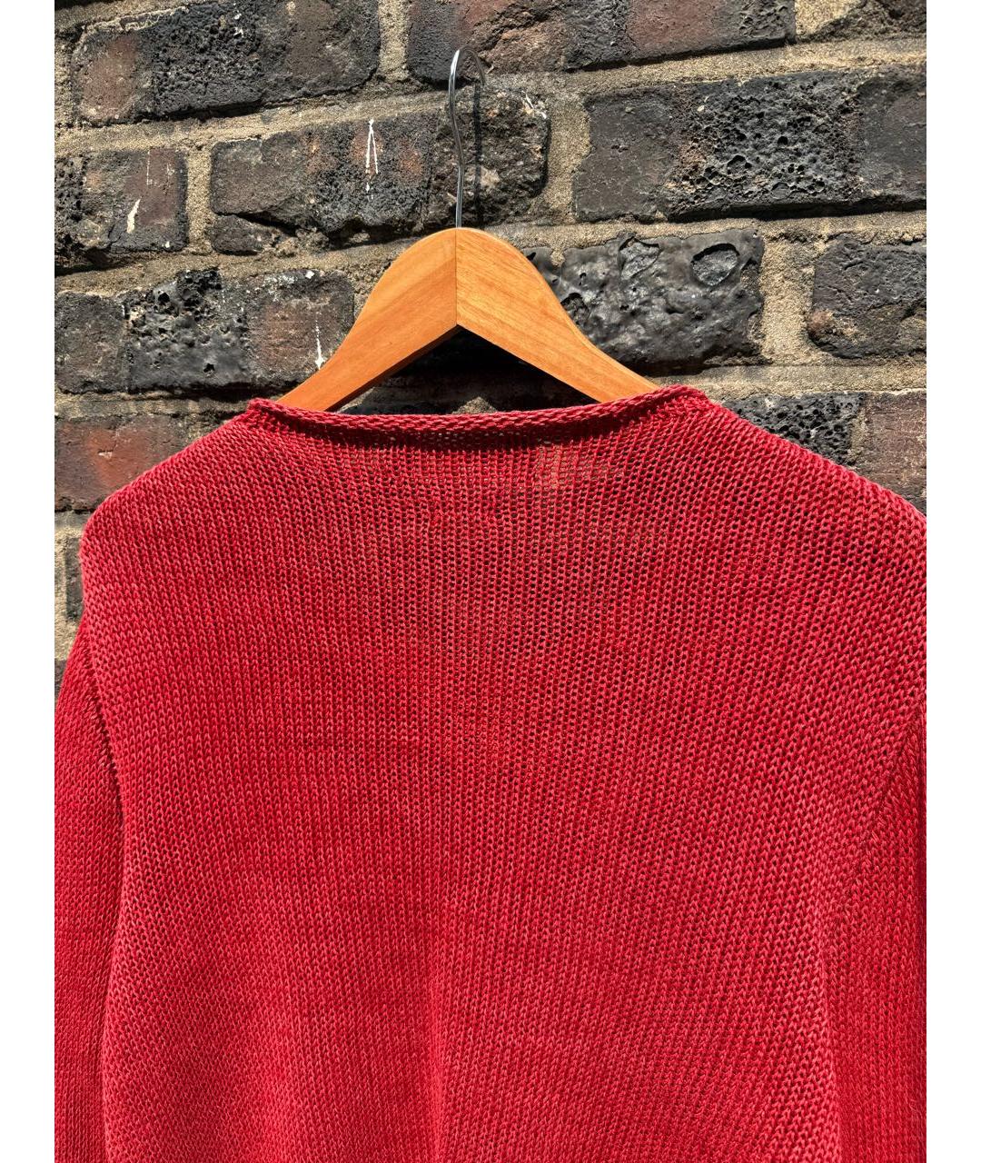 POLO RALPH LAUREN Красный льняной джемпер / свитер, фото 6