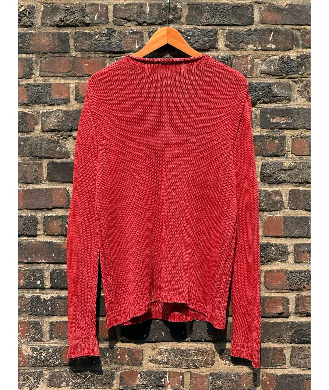 POLO RALPH LAUREN Красный льняной джемпер / свитер, фото 5