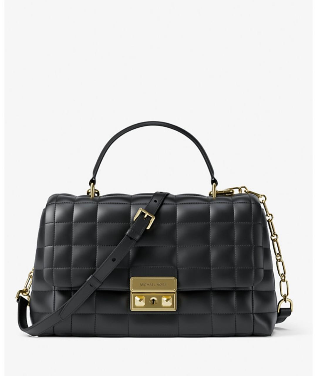 MICHAEL KORS Черная кожаная сумка с короткими ручками, фото 10