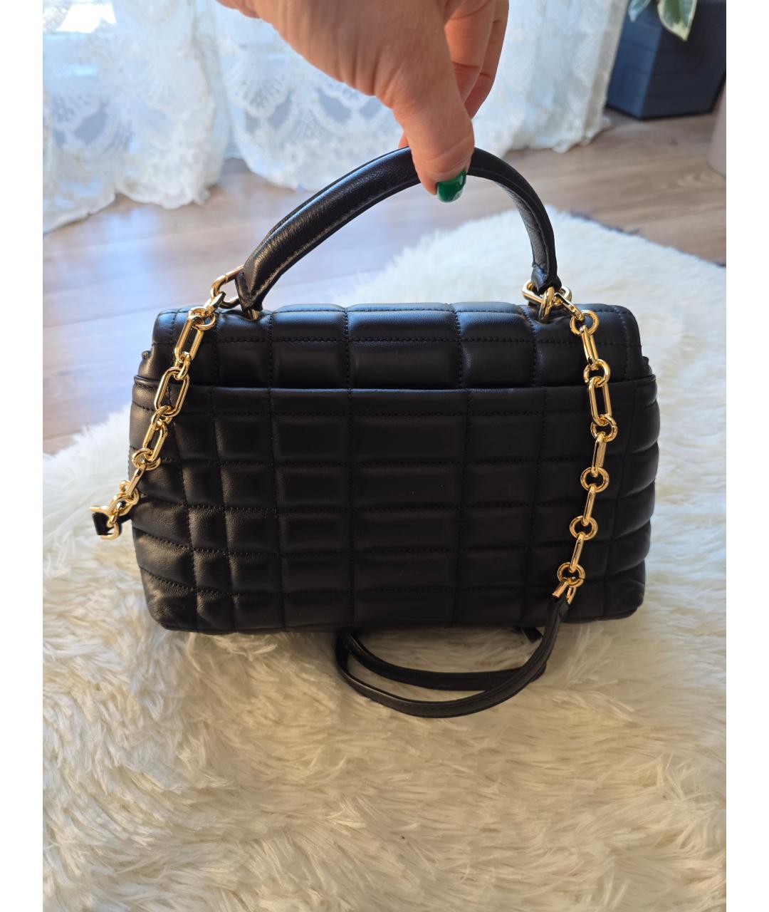 MICHAEL KORS Черная кожаная сумка с короткими ручками, фото 8