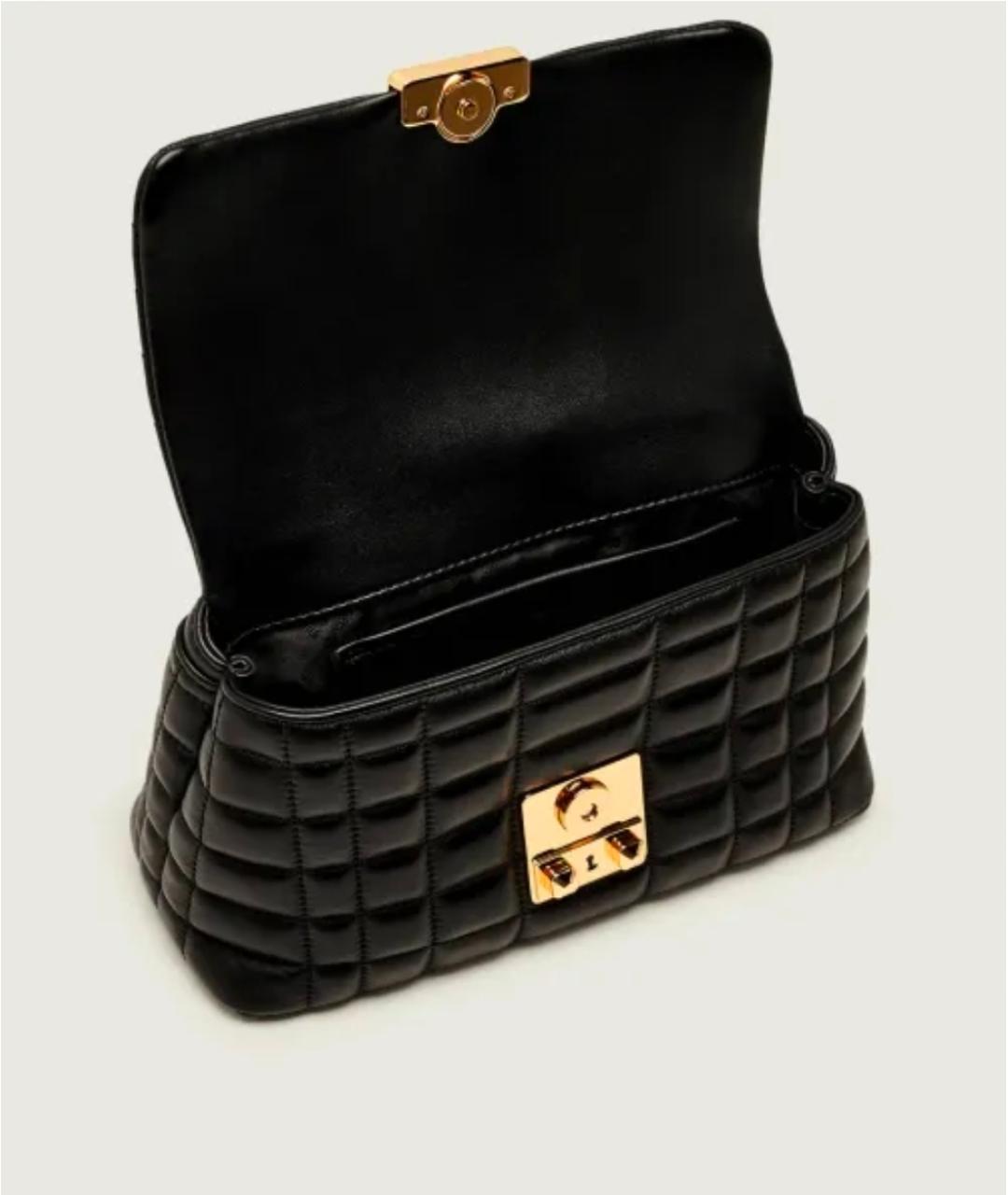 MICHAEL KORS Черная кожаная сумка с короткими ручками, фото 2