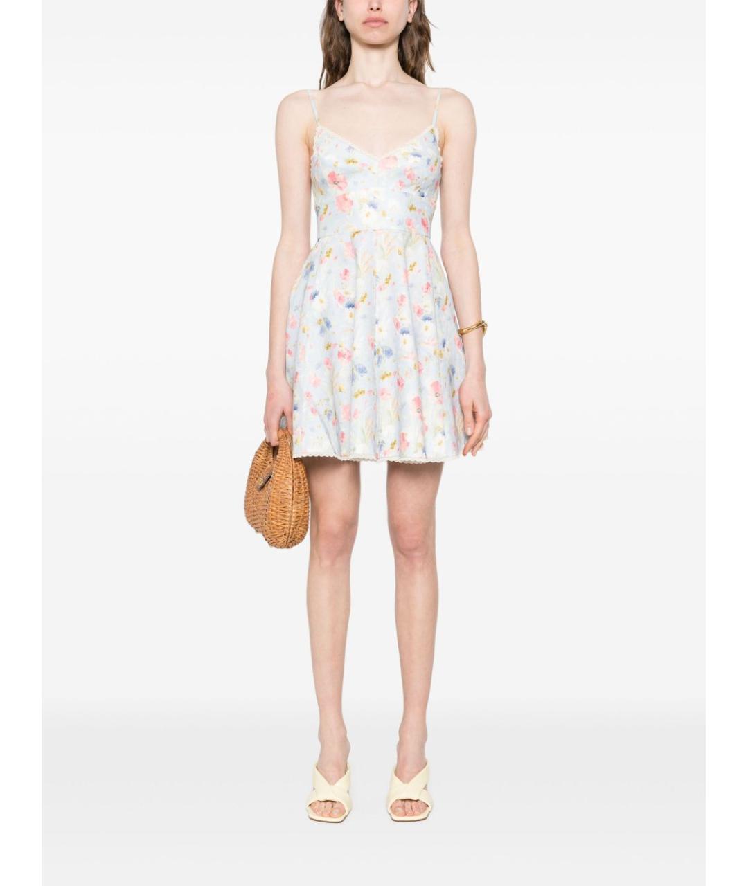 ZIMMERMANN Мульти льняное повседневное платье, фото 4