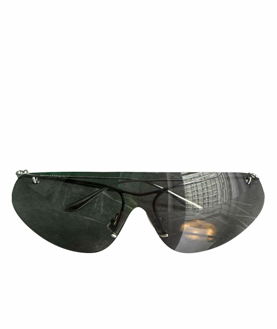 BOTTEGA VENETA Серебряные металлические солнцезащитные очки, фото 1