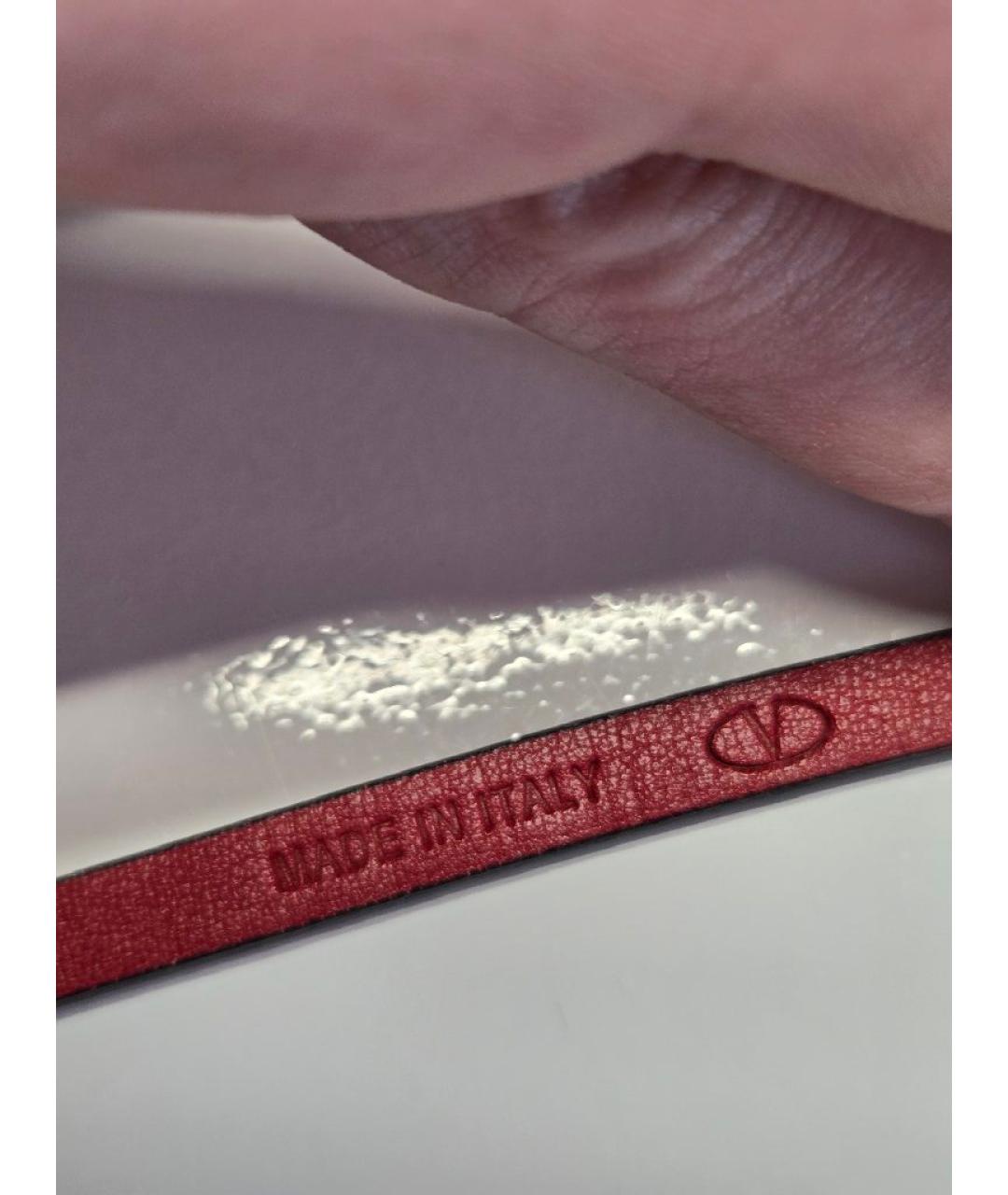 VALENTINO Красный кожаный браслет, фото 3