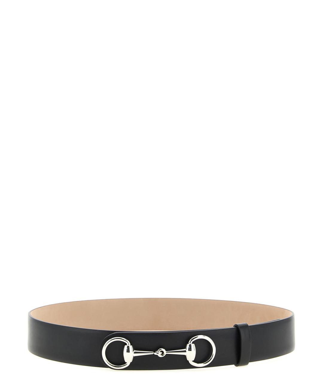 GUCCI Черный кожаный ремень, фото 1